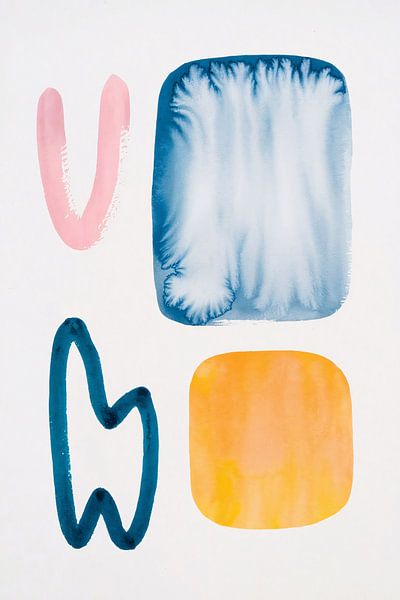 Abstract watercolour in minimalist style by Imperial Art House