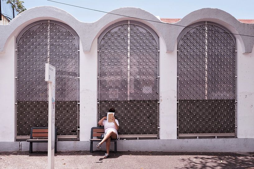 Waiting at the bus stop by Anajat Raissi