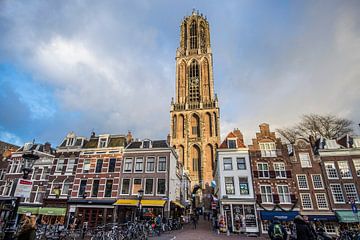 Prachtig licht op de Domtoren in Utrecht