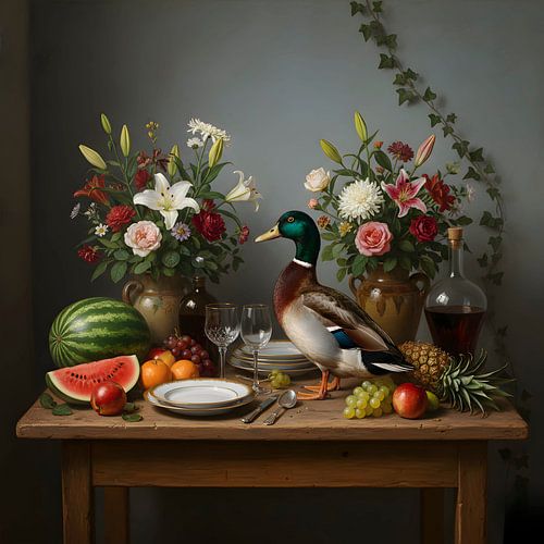 De chique eend op de feesttafel