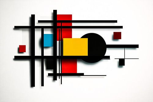 Abstracte lijnen en vormen kunst