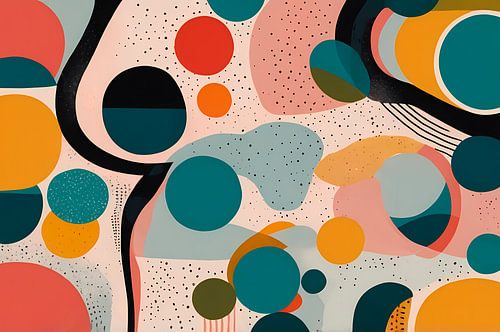 Retro Kleurrijk Abstract