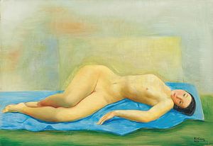 Moïse Kisling - Liegende nackte junge Frau (1938)