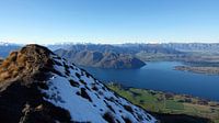 Vue de Wanaka de Roys Peak en Nouvelle Zëlande