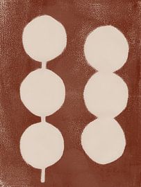 Terra and cream. Minimalist abstract art. Similarity by Dina Dankers