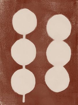 Terra en crème. Minimalistische abstracte kunst. Gelijkenis van Dina Dankers