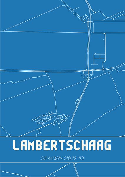 Blueprint | Map | Lambertschaag (North Holland) by Prints of Place