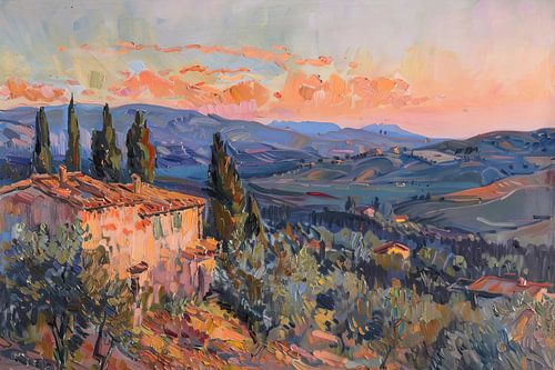 Abendrot in der Toskana