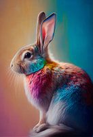 Colourful bunny