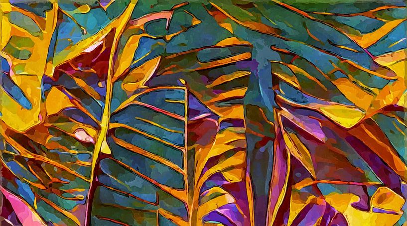 Ochre-coloured weathered autumn leaves no. 1 by Anna Marie de Klerk