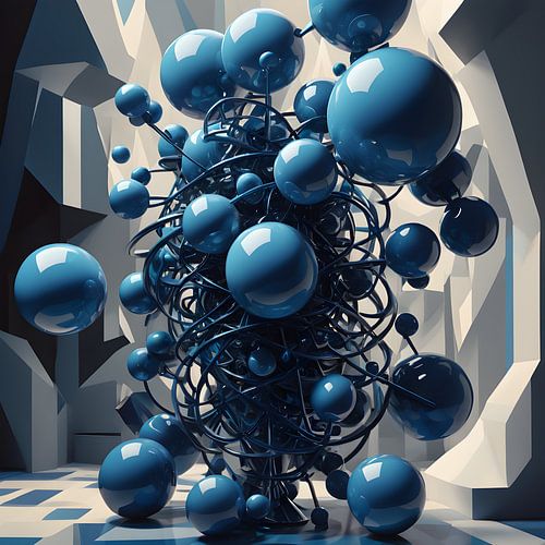 Interactie van vormen in moderne kunst