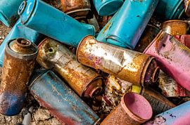 Alte Spraydosen Hintergrund Textur von Animaflora PicsStock