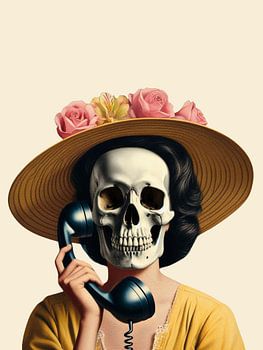 Sonnenhut-Skelett-Porträt