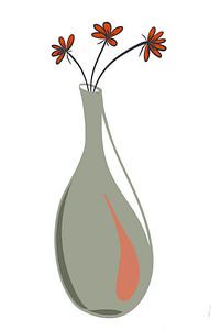 Gemütliche Vase mit Blumen 2 von Ankie Kooi