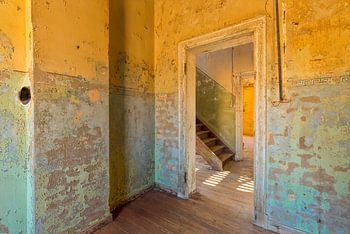Abandoned houses in Namibia's desert