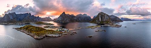 Reinefjord Lofoten Panorama Noorwegen