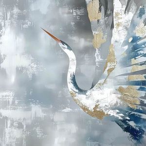 Gelassener Abglanz: Blau-Gold-Reiher