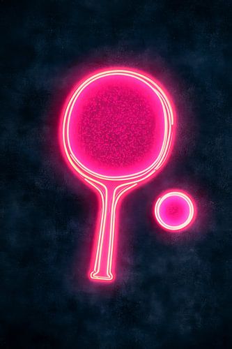 Neon tafeltennisbat ontwerp