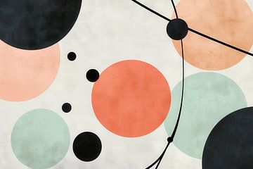 Gekleurde geometrische vormen op wit van Poster Art Shop