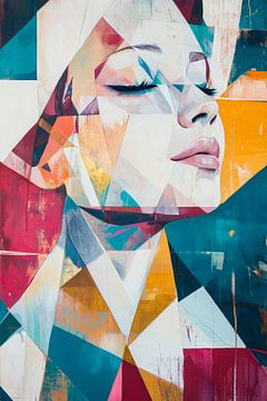 Colourful harmony in the moment Geometric elegance of stillness by Poster Art Shop