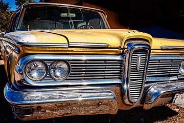 Vintage Dodge grille on Route 66 in USA by Dieter Walther