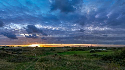 Vuurtoren Texel prachtige zonsondergang