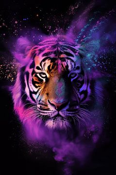Kosmische Majestät - Tiger im Sternenstaub von Eva Lee