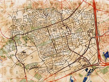 Karte von Veldhoven im stil 'Serene Summer' von Maporia