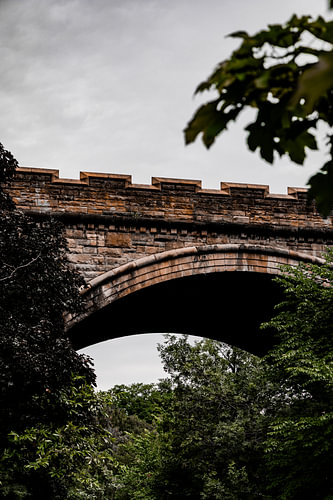 An old, authentic bridge in Murrayfield, Edinburgh