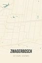 Vintage landkaart van Zwagerbosch (Fryslan) van Stad & Wand thumbnail