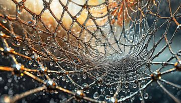 Het spinnenweb, een creatie van AI en de artiest III van Gerry van Roosmalen