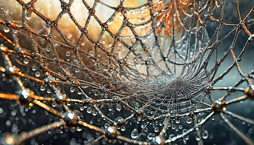Het spinnenweb, een creatie van AI en de artiest III van Gerry van Roosmalen