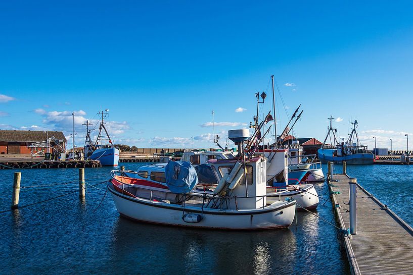 Vue du port de Klintholm Havn au Danemark par Rico Ködder