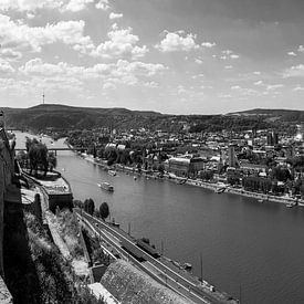 Koblenz Panorama (Schwarzweiss) von Frank Herrmann