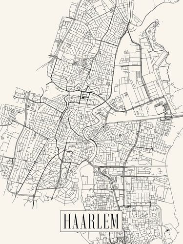 Stadskaart Haarlem - Stad - Lichte variant - Noord-Holland Plattegrond