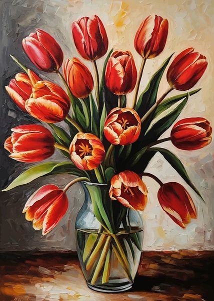 Rembrandt Tulpen in Vase von MIROKKU