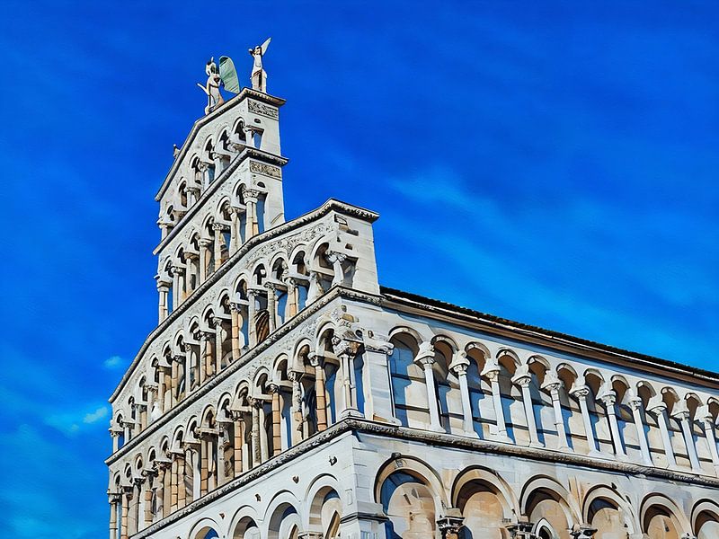 Lucca Majestätische Fassade: Die Eleganz der romanischen Architektur von Sergio Pazzano