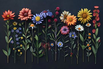 art floral sur le mur sur Egon Zitter