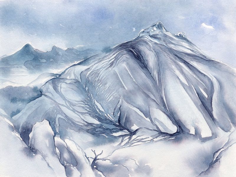 Blue mountain landscape, Sierra de Bernia by Adriana Mueller