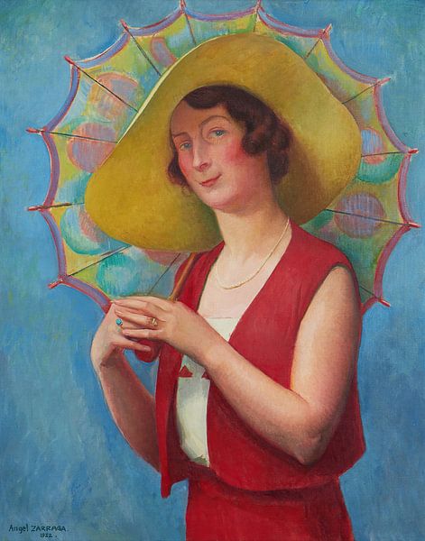 Ángel Zárraga - Young woman with parasol (1932) by Peter Balan