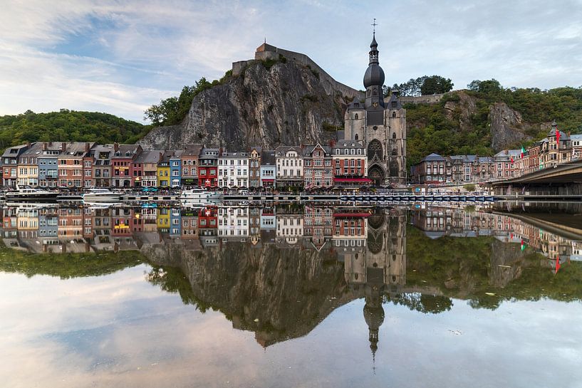 Reflection in beautiful Dinant by Meindert Marinus
