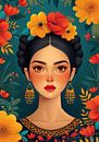 Frida poster kunstdruk van Niklas Maximilian thumbnail
