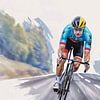 Malerei, Aquarell, Sport, Radfahren -3 von Peter Pen Zeichnungen und Gemälde