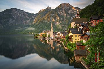 Hallstatt bij zonsopgang