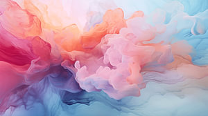 Abstrakte Kunst am Meer, Aquarellfarben-Design-Tapete