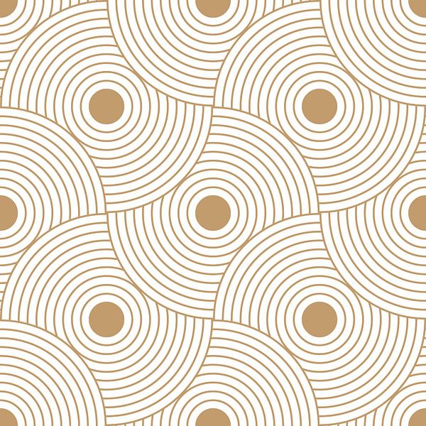 Abstract geometric illustration in  dark yellow ocher and white 2 by Dina Dankers