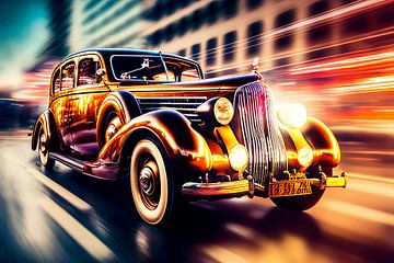 Vintage auto snelheid van Max Steinwald