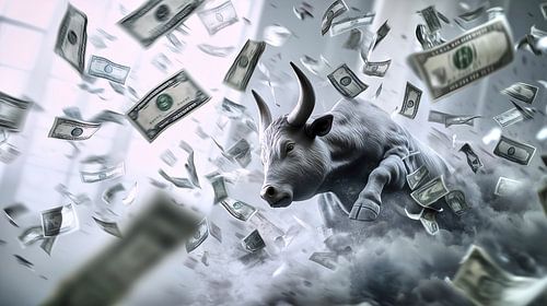 Le taureau blanc sous une pluie d'argent