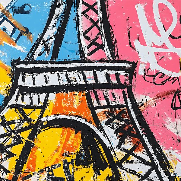 Illustration of the Eiffel Tower in Paris by Felix Wiesner