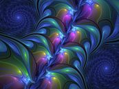 Colorful Luminous Abstract Blue Pink Green Fractal van gabiw Art thumbnail